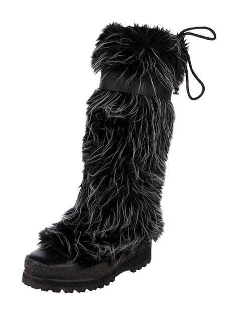 chanel fantasy fur boots|Chanel 2010 Fantasy Fur Boots .